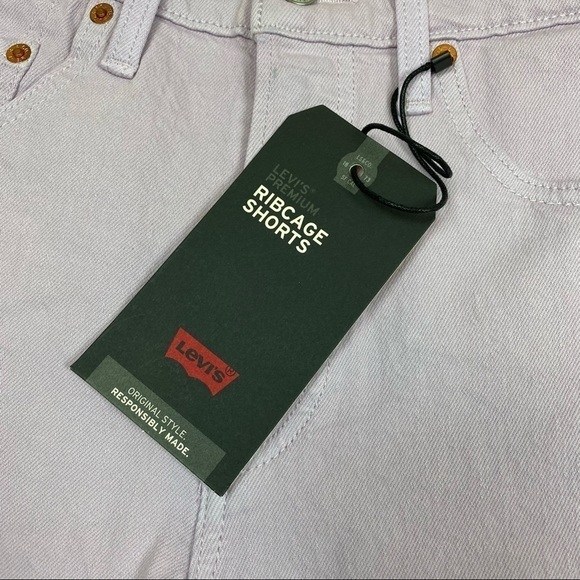 Levi’s Premium Denim Ribcage Lavender Shorts Size 26‎ - Picture 9 of 15